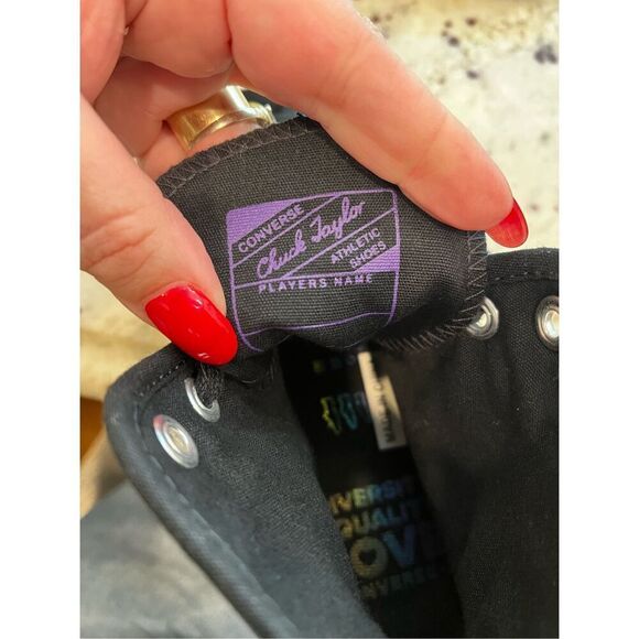 Converse Chuck 70 Pride Rainbow Sequin High Too Sneaker sz 6.5 - Picture 9 of 11